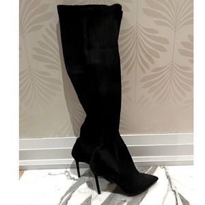Zara sock style over the knee boot